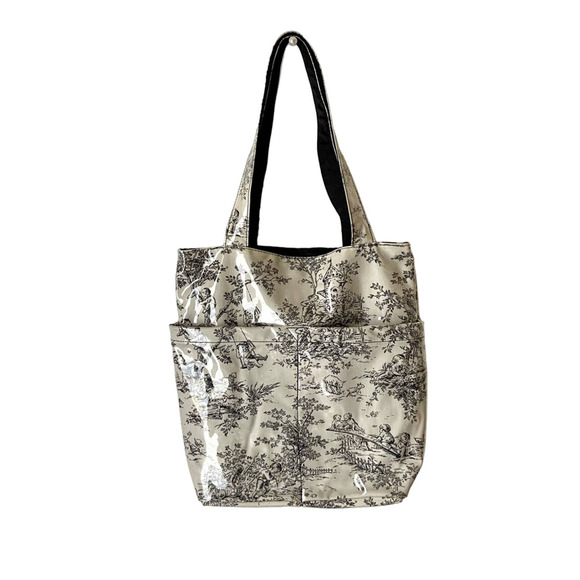 Timi & Leslie Handbags - Timi And Leslie Black And White Coated Canvas Diaper Bag